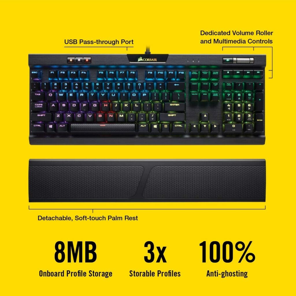 Mechanical Keyboards with Silent Switches corsair k70 rgb mk2
