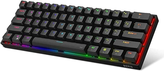 best gaming keyboard under $50 Dierya DK61E 60% Mechanical Gaming Keyboard