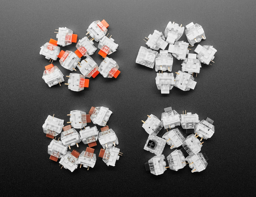 What are the different types of keyboard switches